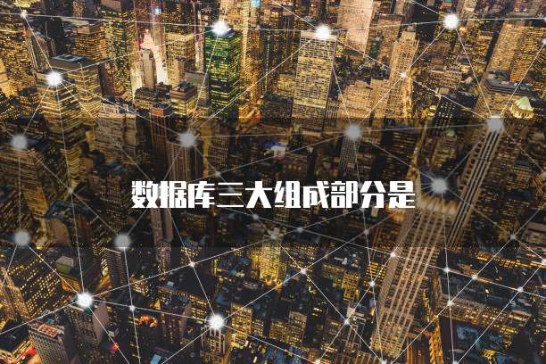 数据库三大组成部分是