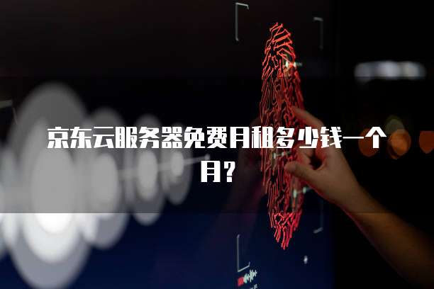 京东云服务器免费月租多少钱一个月？